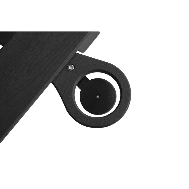 Lounge Chair with Side Table, 3-Piece Oversized Chaise Lounge Chair Setwith Wood Texture,All Weather Patio Lounge Chair