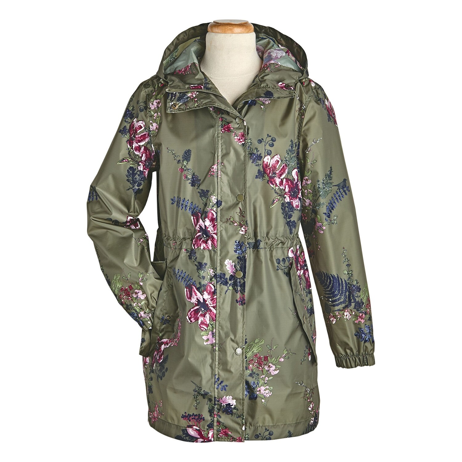 womens green rain jacket