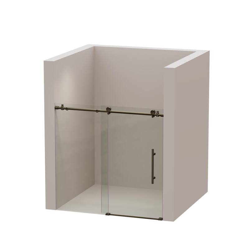 56-60" x 60" H Frameless Sliding Bath Door