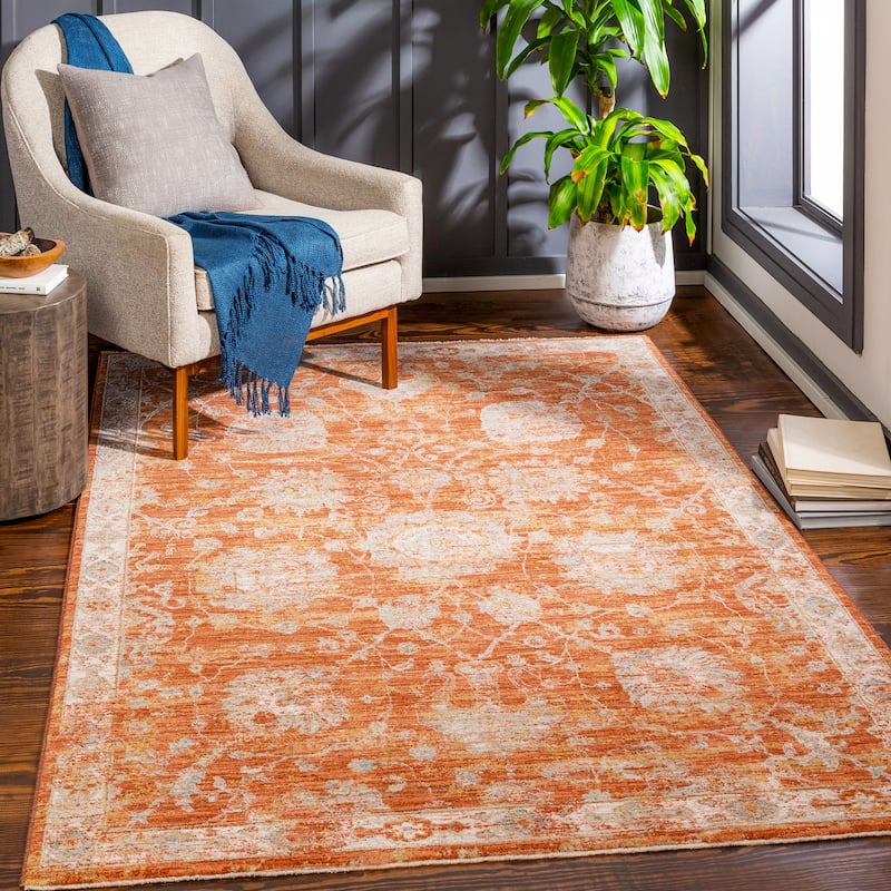 Livabliss Tritan Traditional Area Rug - Burnt Orange - 5' x 7'5"