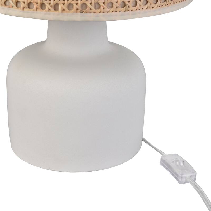 Elk Home Rockport Matte White With Sand Linen Shade Table Lamp