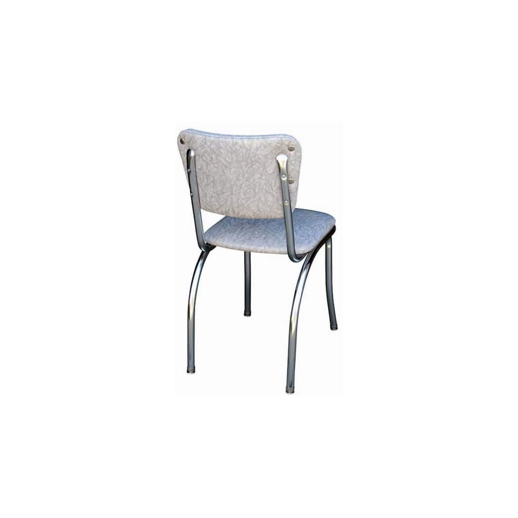 Elegant Diner Chair - Chrome Base, Wood Seat, Solid Back - 19.5" x 15.5" x 31.5" - 31.5