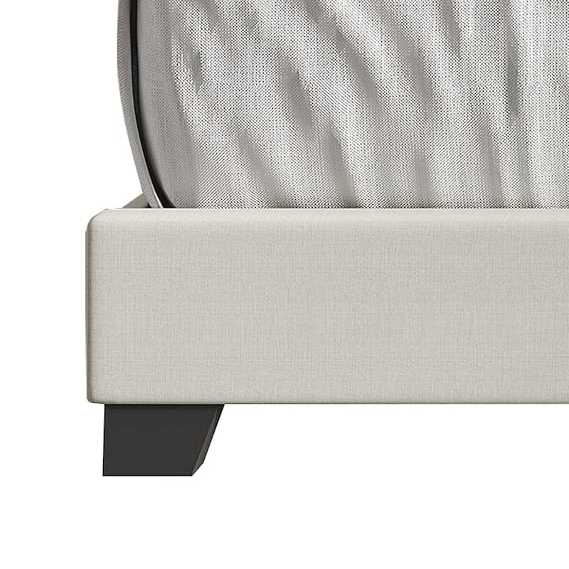 CraftPorch Glam Button Tufted Wingback Upholstered Bed