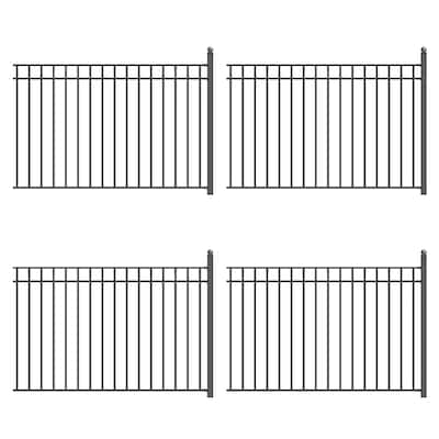 ALEKO 4-Panel Steel Fence Kit - MADRID Style - 8x5 ft. Each - N/A