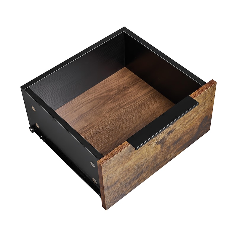 Wooden 2 Drawers Nightstand