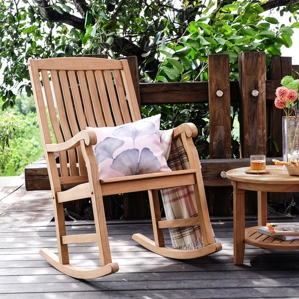 Cambridge Casual Sherwood Teak Outdoor Rocking Chair On Sale