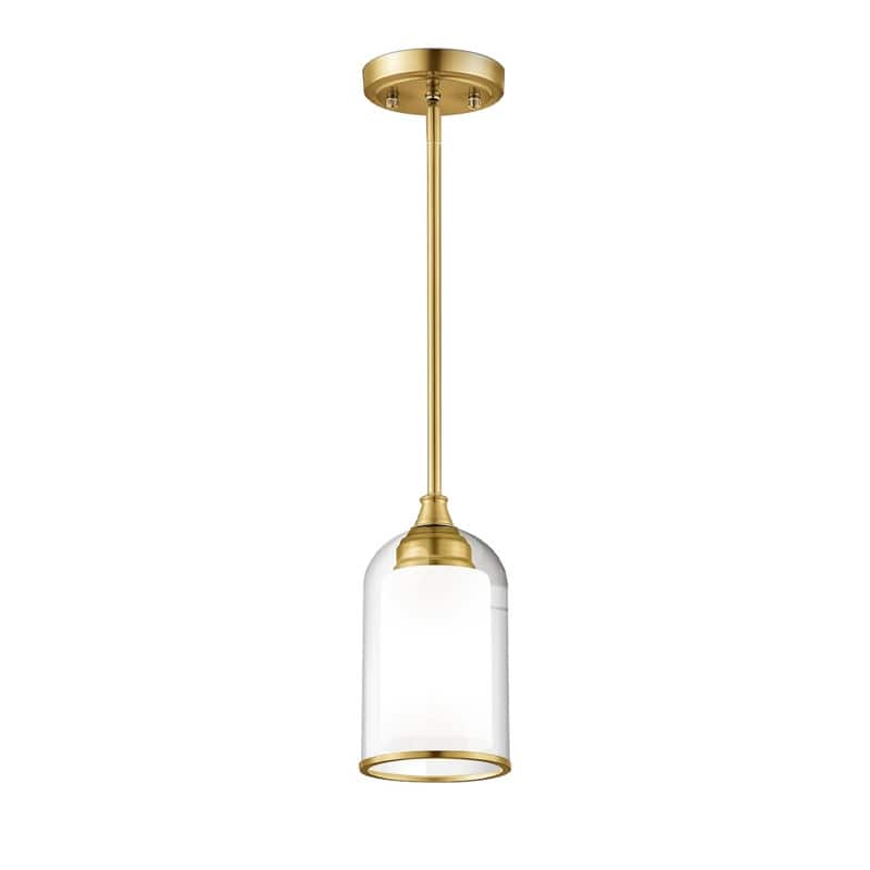 2 Pack kitchen lights brushed gold pendant lights glass island lights - N/A