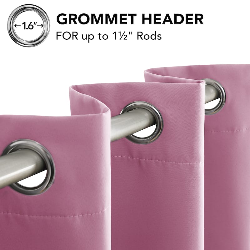 Deconovo Grommet 52 Width Curtains (2 Panel)