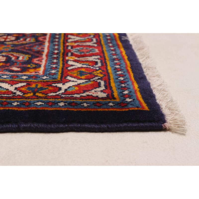 ECARPETGALLERY Hand-knotted Andelz Navy Wool Rug - 3'5 x 10'2