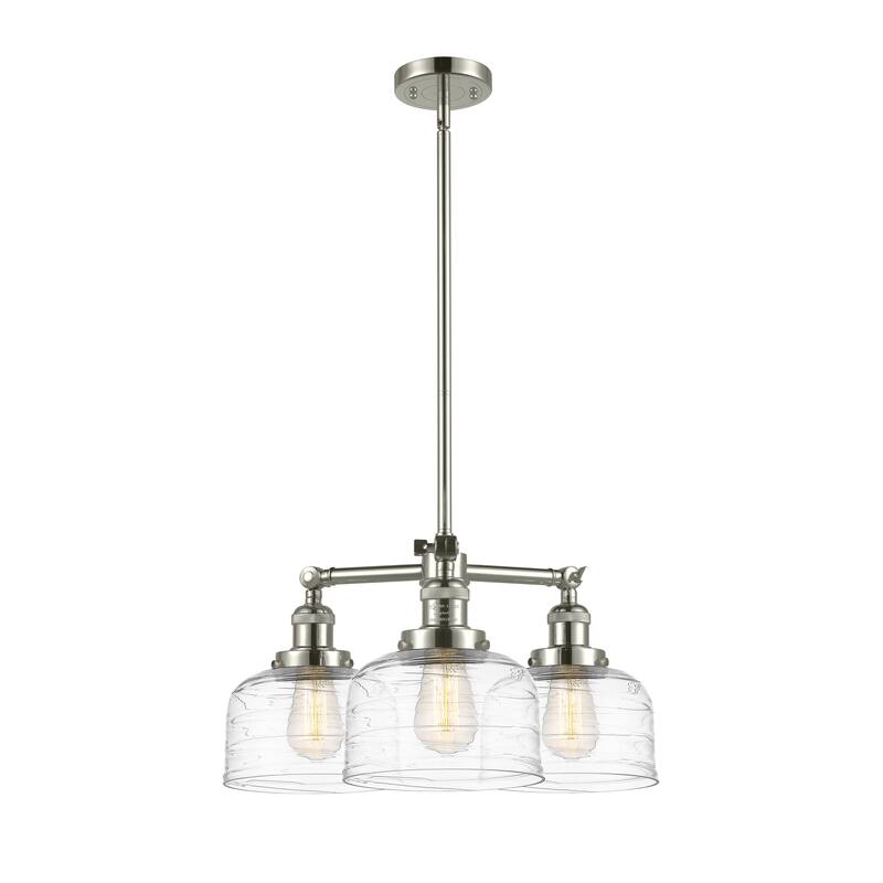Innovations Lighting Bell 3 Light 22" Chandelier - Polished Nickel