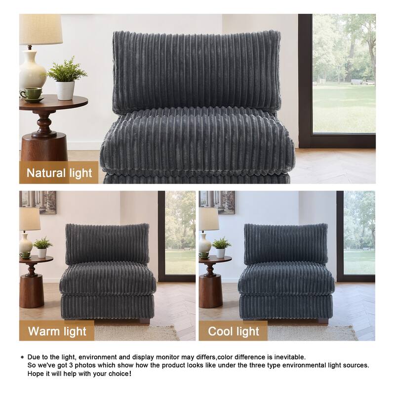 Plush Faux Fur Accent Sofa Chair