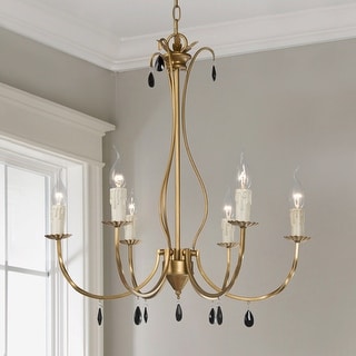 Modern Farmhouse 6 lights Chandelier Metal Candle Pendant Lighting D 22.4 Modern Farmhouse 6 lights Chandelier Metal Candle Pendant Lighting D 22.4