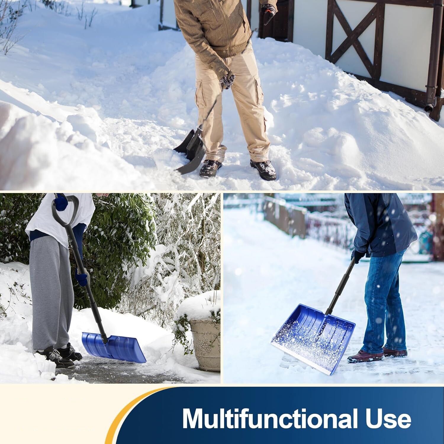 Bully Tools 27 In. Poly Snow Pusher With Fiberglass Handle And Poly D-Grip, 92813 At Tractor Supply Co - View #9