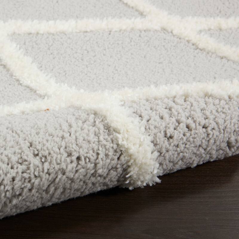 Nourison Feather Soft Contemporary Shag Diamond Area Rug