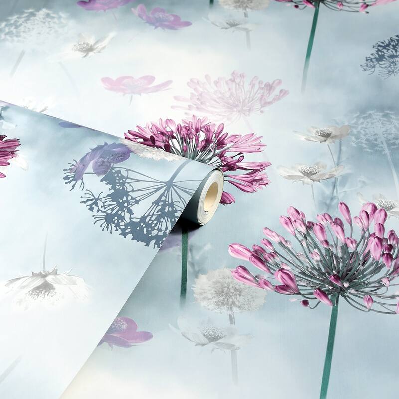 Arthouse Lucille Light Blue Spring Meadow Wallpaper