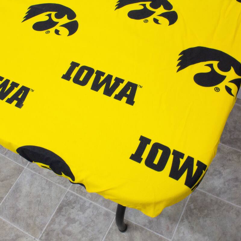 Iowa Hawkeyes Tailgate Fitted Tablecloth, 33" x 33", Card Table