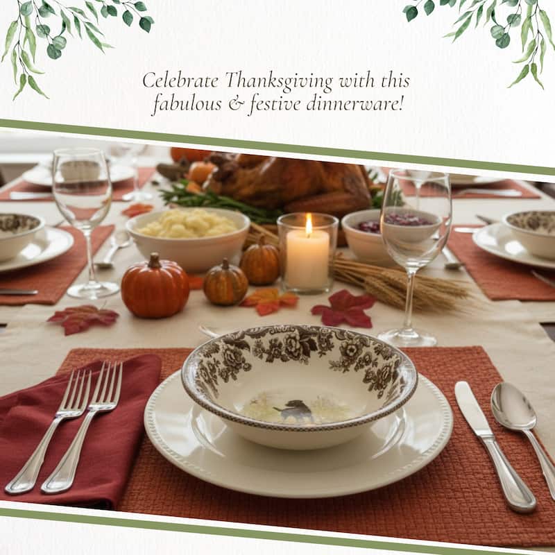 Spode Woodland Ascot Cereal Bowl Assorted Dogs - 8 Inch