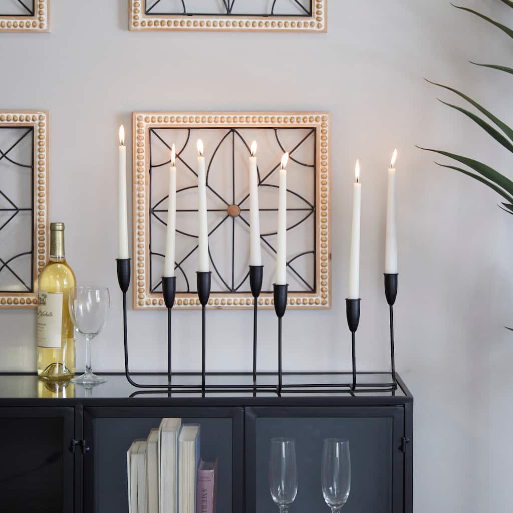 CosmoLiving by Cosmopolitan Black Metal Tapered 7 Plate Candelabra