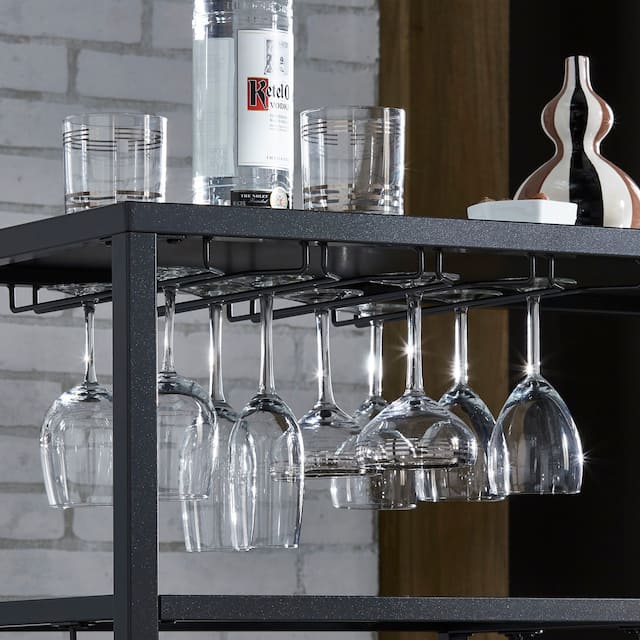 Metropolitan Mirrored Glass Top Metal Bar Cart by iNSPIRE Q Bold On