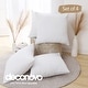 preview thumbnail 46 of 89, Deconovo Faux Linen Throw Pillow Covers 4 PCS(Cover Only) 16"x16" - Off White