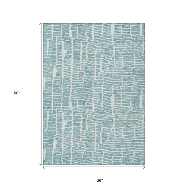 HomeRoots Abstract Transitional Rectangle Outdoor Rug