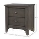 preview thumbnail 2 of 0, Taylor 2-Drawer Farmhouse Wood Nightstand, Dusk Gray