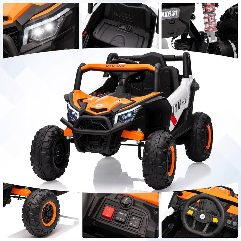 12V UTV Truck Kids Ride On Car, Switchable,Electric Vehicle with Remote