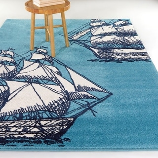 Magellan Nautical Ship Area Rug - Bed Bath & Beyond - 36552929