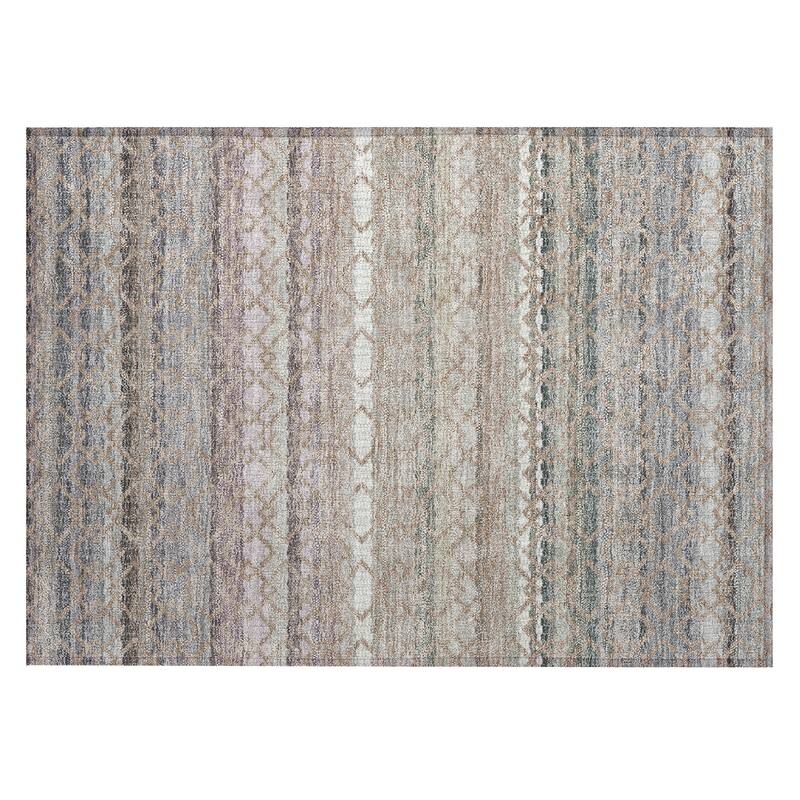 Machine Washable Indoor/ Outdoor Cabo Stripe Chantille Rug
