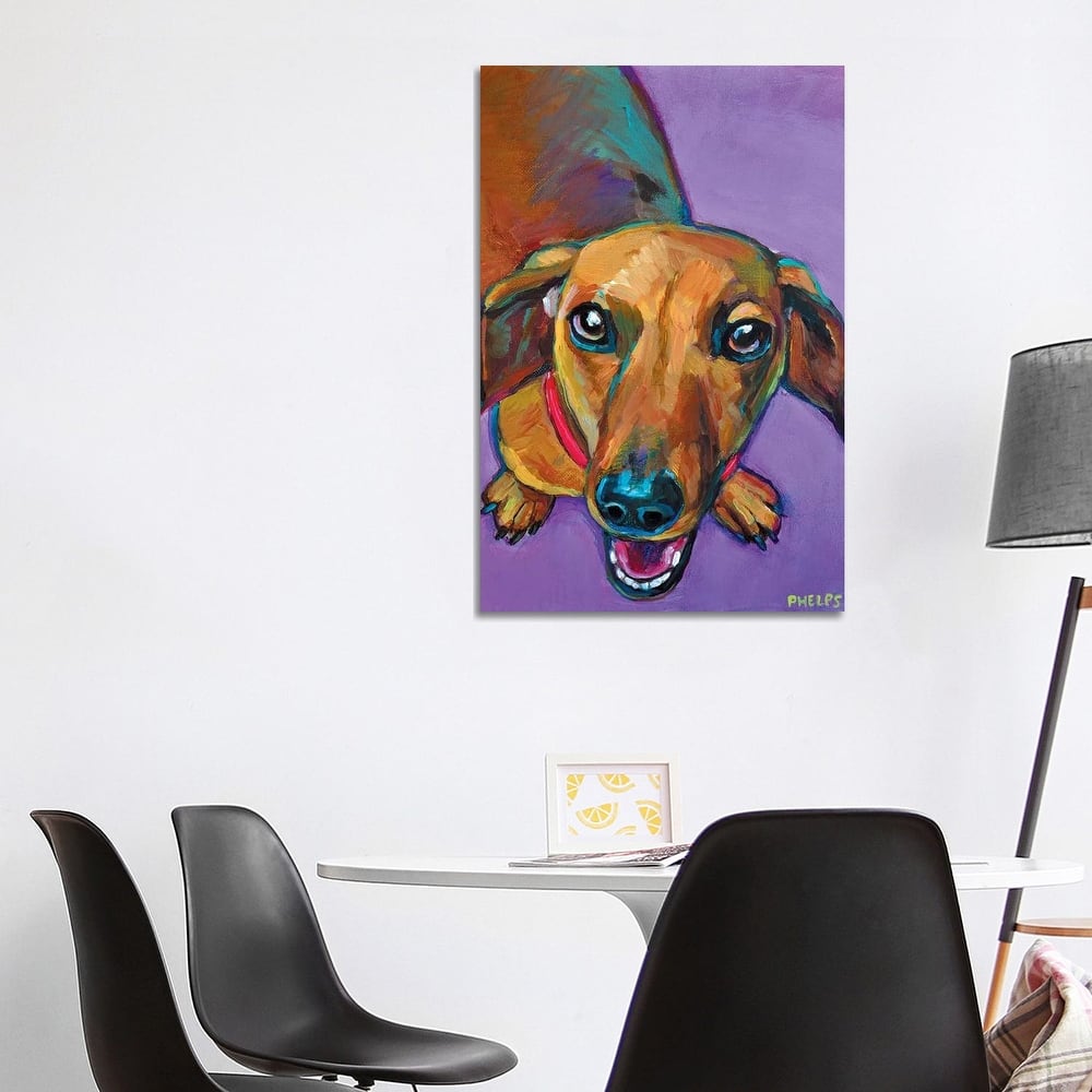 iCanvas "Lucy The Dachshund" by Robert Phelps Canvas Print