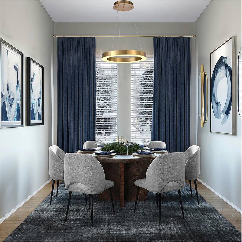 1-Light Gold LED Chandelier With An Acrylic Bottom Len