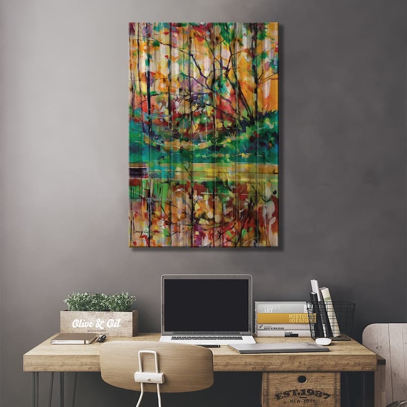 Mad Meadowcliff Print On Wood by Doug Eaton - Multi-Color