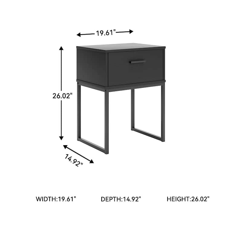 Signature Design by Ashley Socalle Black Nightstand