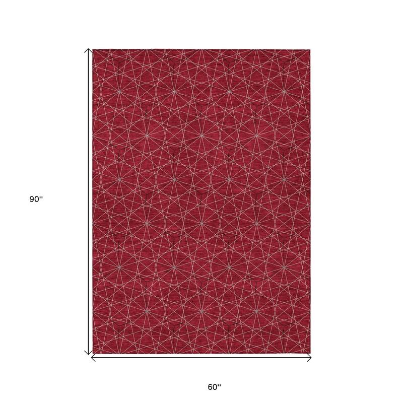 HomeRoots Geometric Transitional Rectangle Outdoor Rug