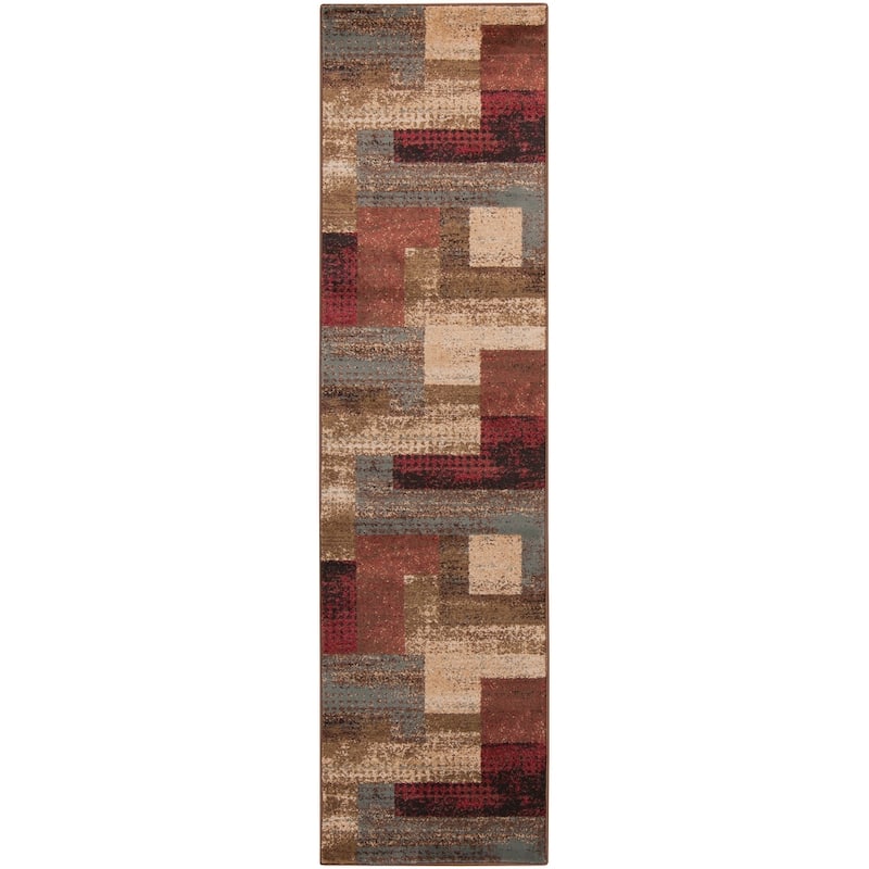 Livabliss Colma Color Block Multicolor Area Rug