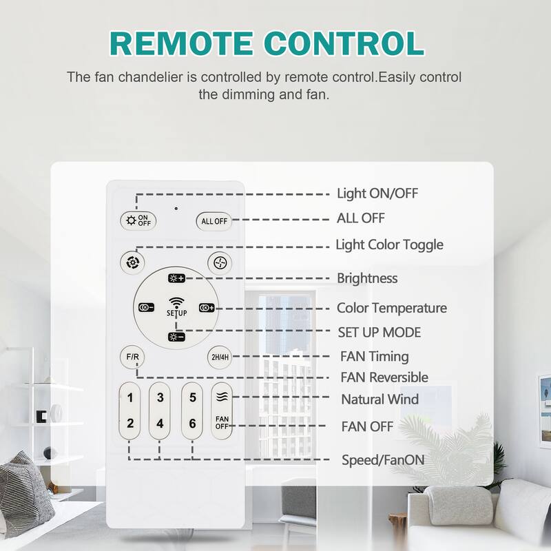 Oaks Aura Modern 20in. Low Profile Ceiling Fan with Light, 6-Speed Flush Mount Ceiling Fan, Smart App Remote Control For Bedroom