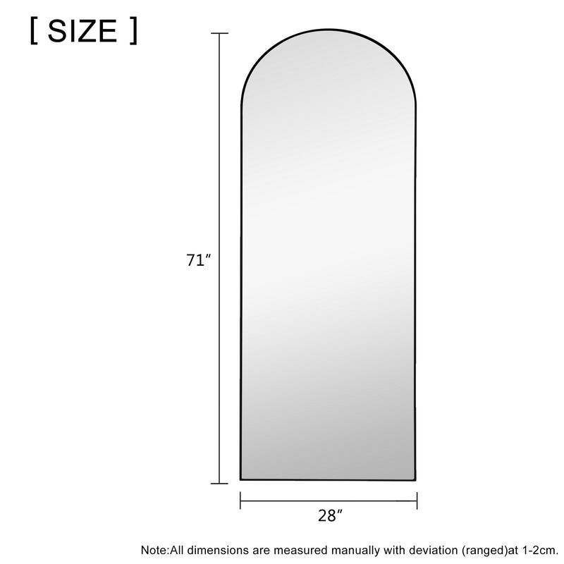 Arched Mirror Full-length Floor Mirror with Standing