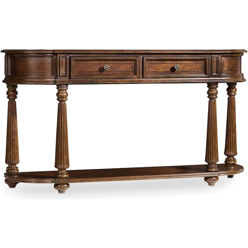 Hooker Furniture 60 Inch Long Rubberwood Console Table from the - Rich Traditional Mahogany