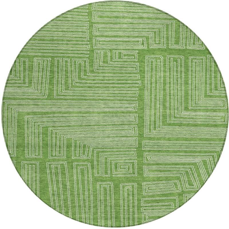 HomeRoots Geometric Transitional Rectangle Outdoor Rug