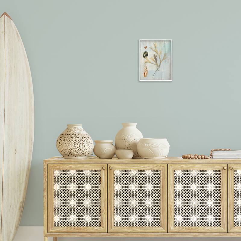 Stupell Mixed Seashells & Coral Framed Giclee Art Design By Susan Arnot