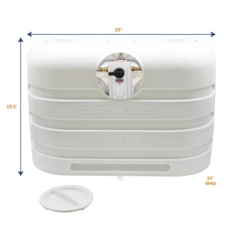 Flame King Dual 20LB Propane Tank Light Plastic Heavy Duty Cover (White)