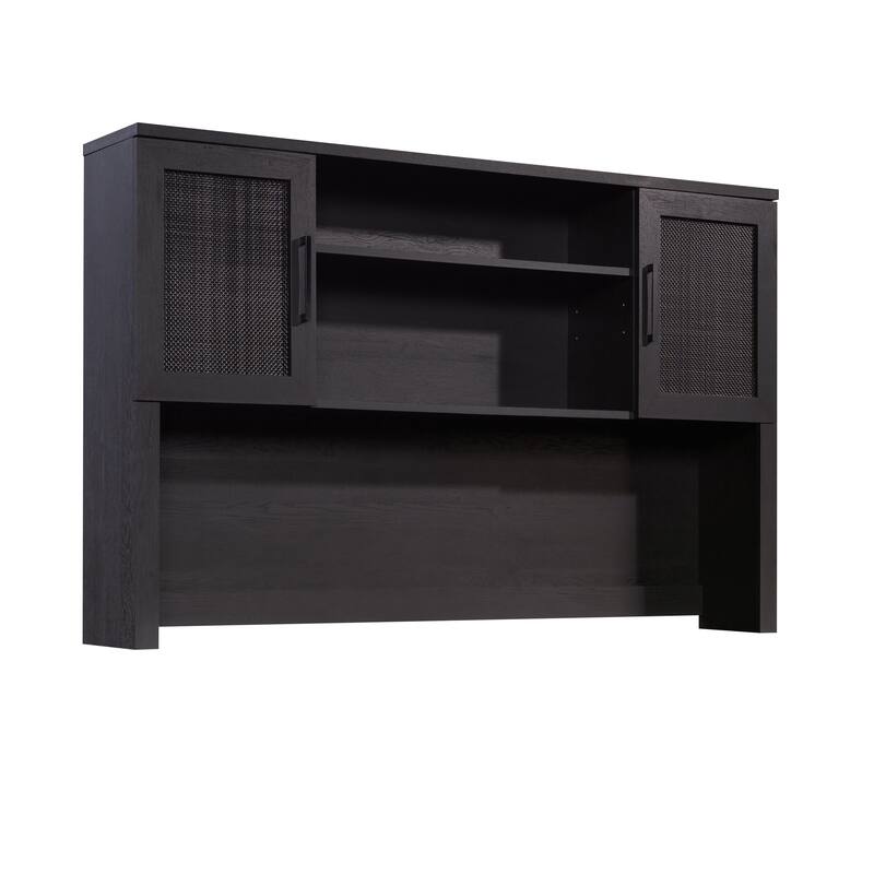Engineered Wood Coastal Hutch with Storage, Black - 65.98"W x 11.5"D x 42.21"H