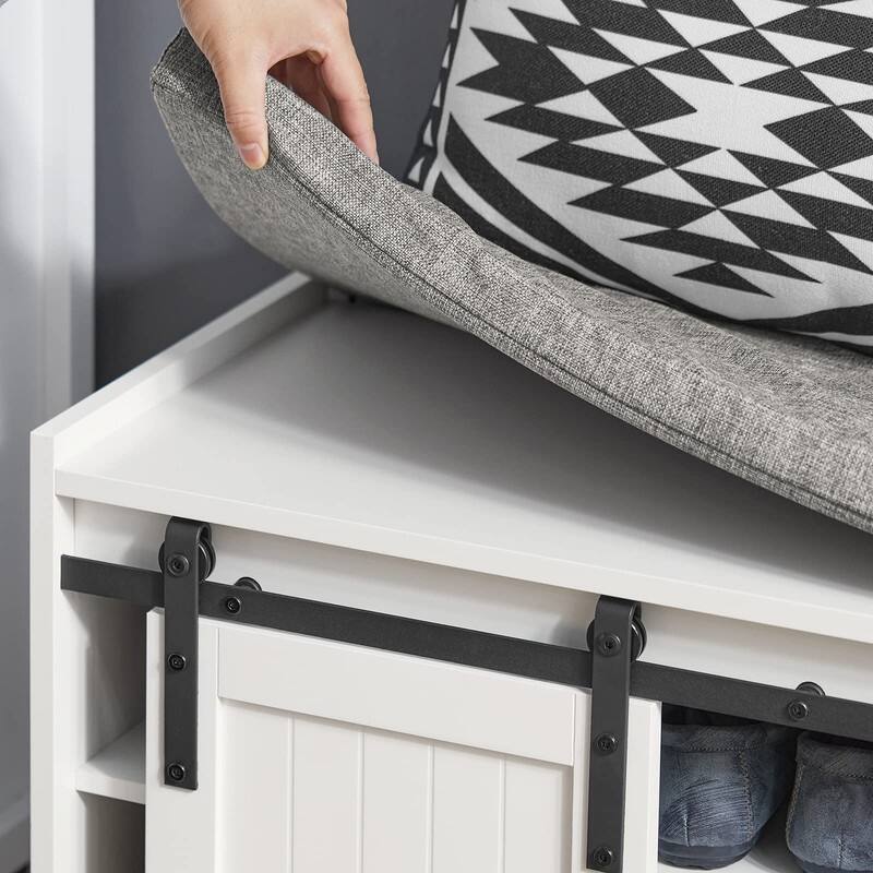 Rustic Style Storage Bench - 13.8"D x 47.2"W x 17.7"H
