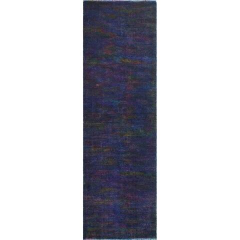 Noori Rug Vintage Jannette Purple/Blue Runner - 3'3" x 10'4"