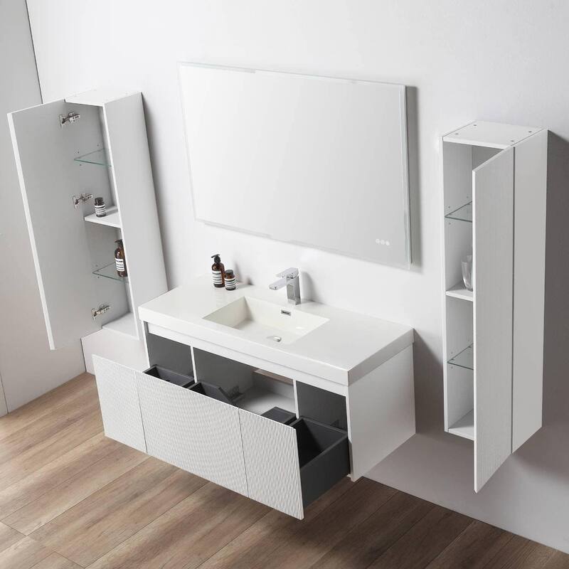 Blossom Positano 48" Floating Vanity with Sink & 2 Side Cabinets