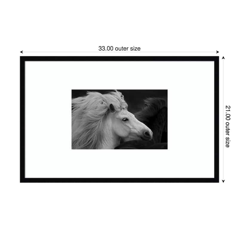 Bad Hair Day by John Fan Wood Framed Wall Art Print - 33 x 21 in - Black