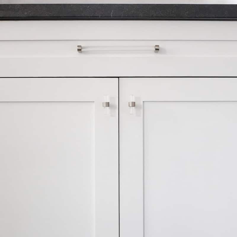 Hapny Home C501-CLR Clarity 3-3/4" Center to Center Solid Metal and