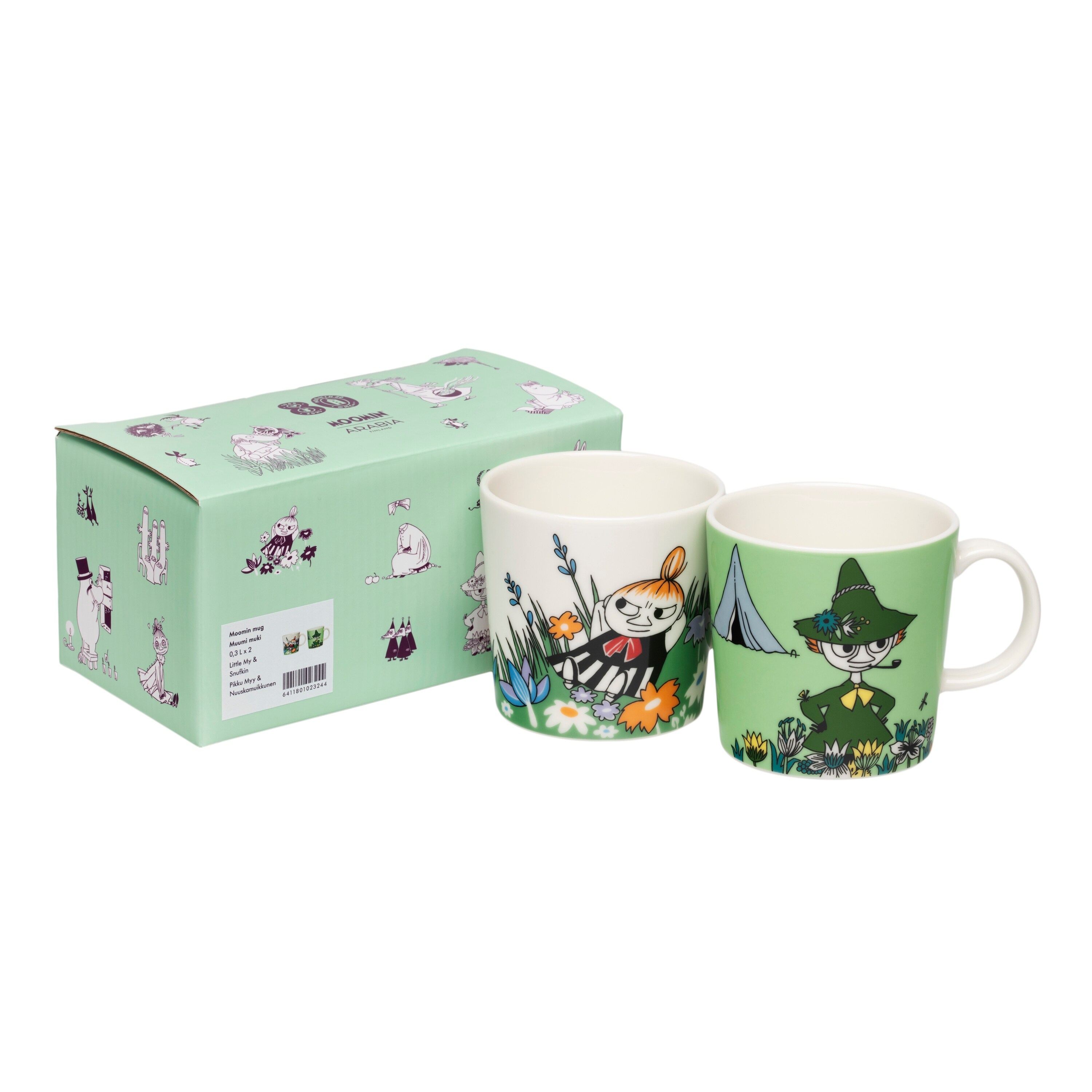 Moomin Arabia Mug 10oz Little My & Snufkin, 2-Piece - Overstock