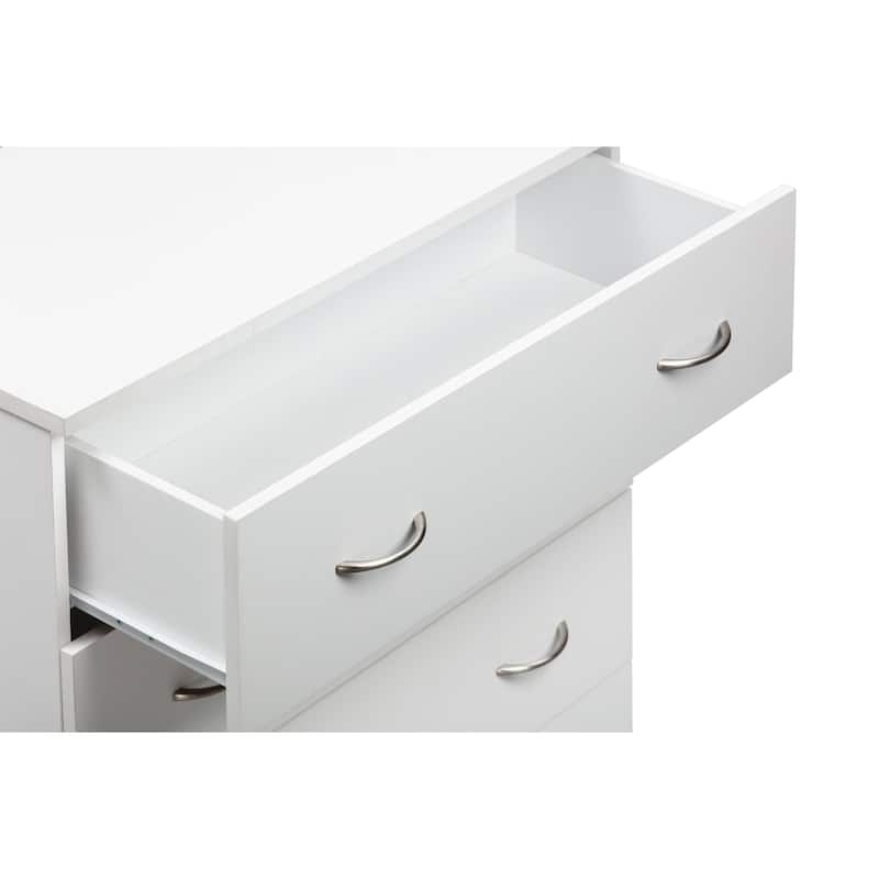 OS Home and Office Furniture Model 6003 Four Drawer Chest in White