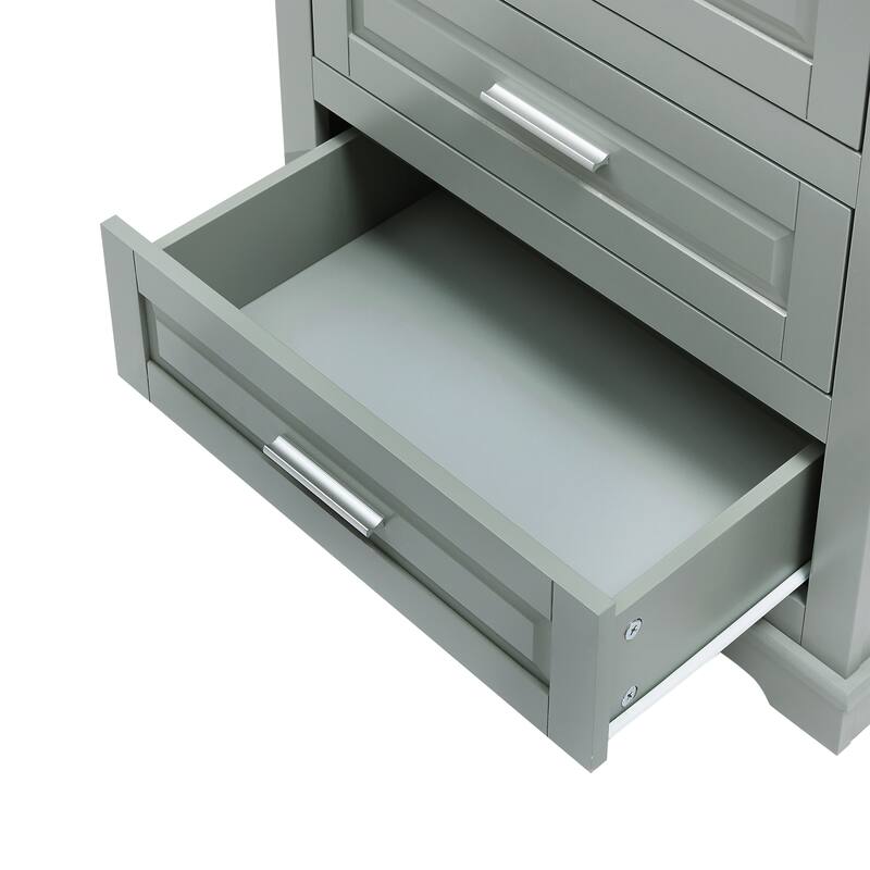 Tall Storage Cabinet with Three Drawers